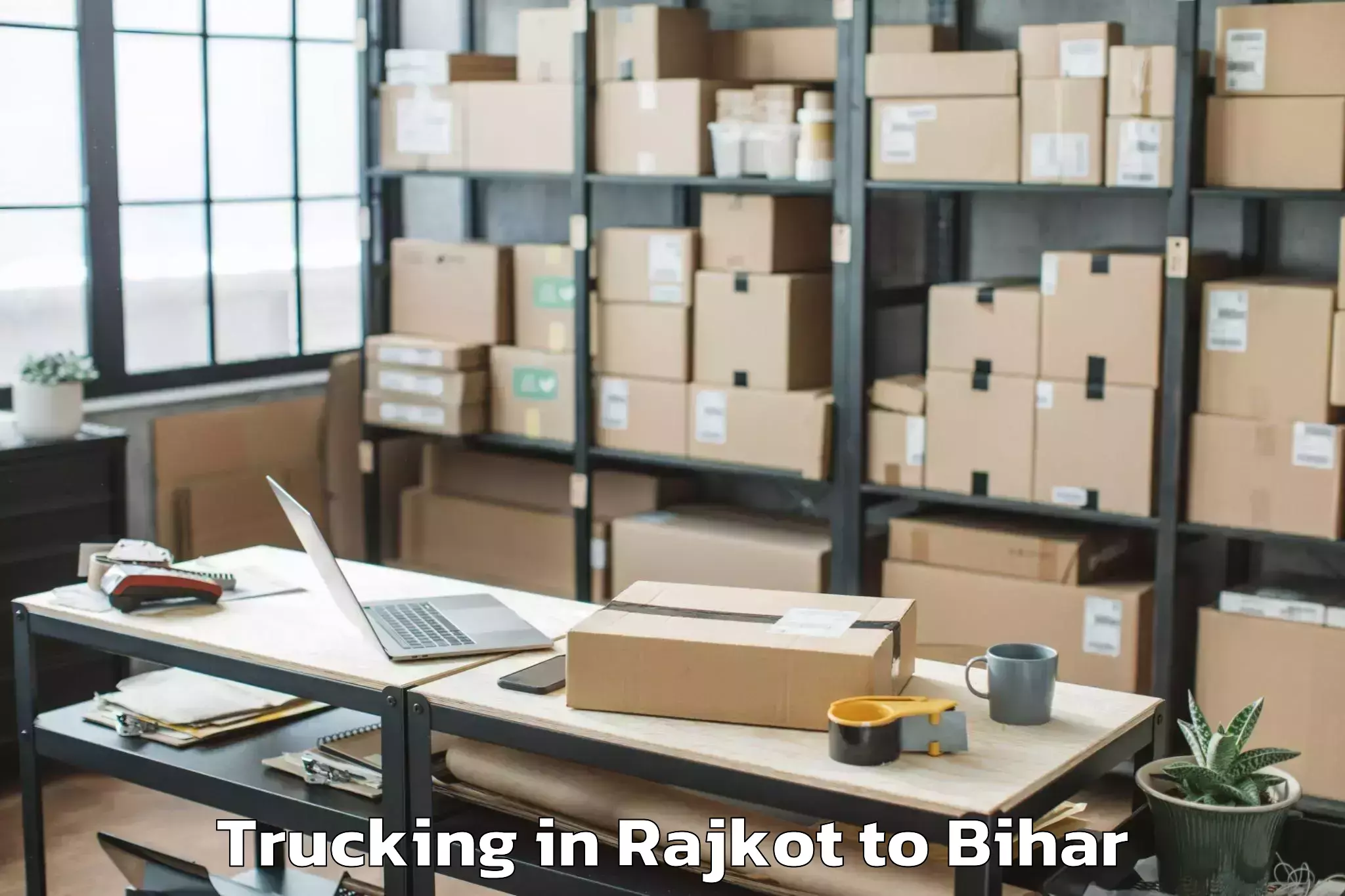 Top Rajkot to Maheshkhunt Trucking Available